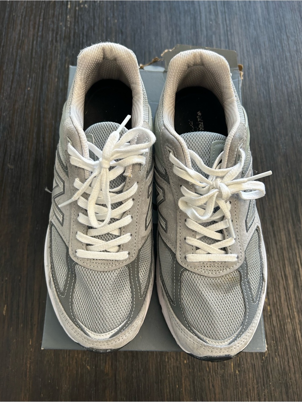 New Balance Gray Mesh & Suede Women's Sneakers